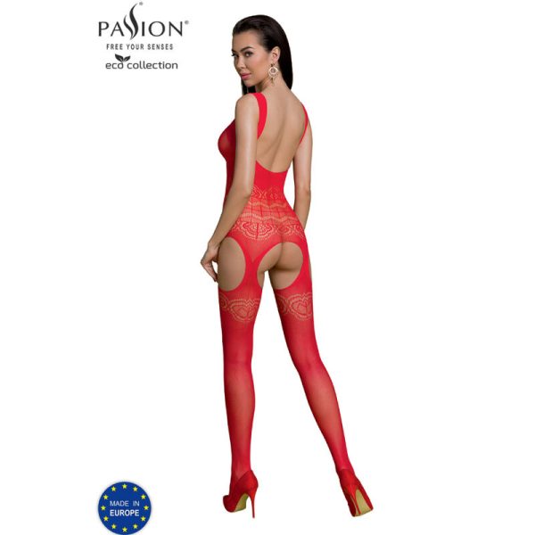 PASSION - ECO COLLECTION BODYSTOCKING ECO BS005 RED 2